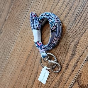 Nwot Vera Bradley lanyard Keychain beautiful floral with periwinkle